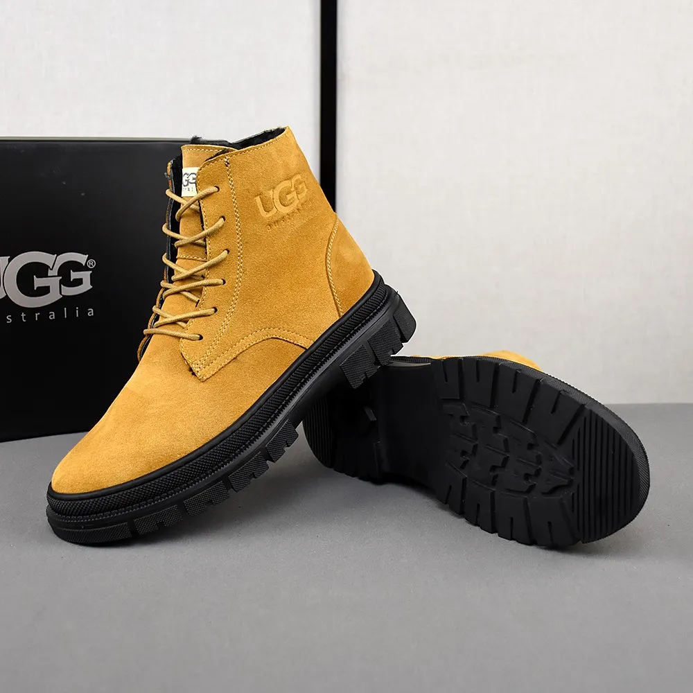 PP520🛜🛜🛜【ugg】The upper is made of waterproof nubuck, real wool lining, and non-slip rubber sole. Warm and comfortable, a must-have in winter! Men's size 38-44 (custom-made size 45 is non-refundable).